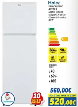 Orizzonte Haier FRIGORIFERO 467029 offerta