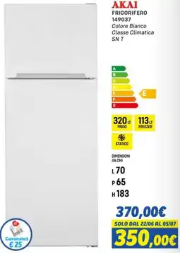 Orizzonte AKAI FRIGORIFERO offerta