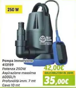 Orizzonte Pompa immersione BLUE CLEAN offerta