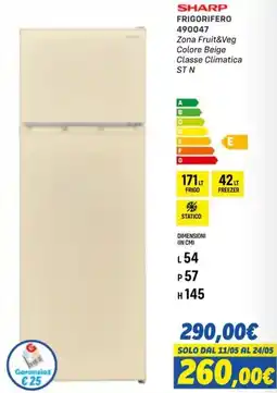 Orizzonte FRIGORIFERO SHARP offerta