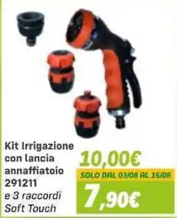 Orizzonte Kit Irrigazione con lancia annaffiatoio 291211 e 3 raccordi Soft Touch offerta