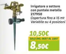 Orizzonte Irrigatore a settore con puntale metallo offerta