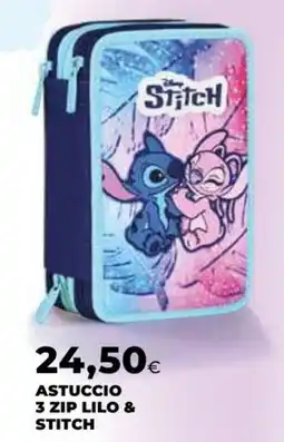 Extracoop ASTUCCIO 3 ZIP LILO & STITCH offerta