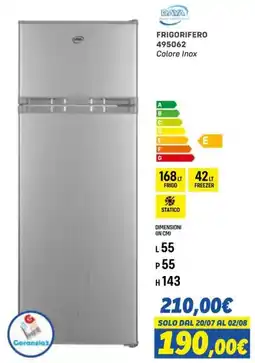 Orizzonte FRIGORIFERO 495062 Colore Inox offerta