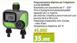 Orizzonte Programmatore digitale per irrigazione offerta