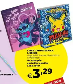 Extracoop cartellina elastico Lilo& stitch offerta