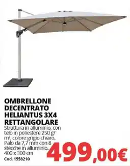 Brico Io Ombrellone Decentrato Heliantus 3x4 Rettangolare offerta
