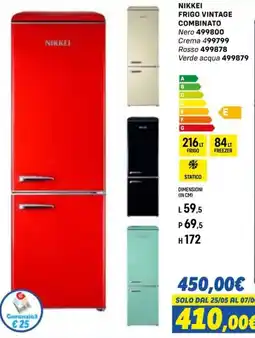 Orizzonte Nikkei frigo vintage combinato offerta