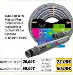 Orizzonte Tubo Fitt NTS Master Plus professionale offerta