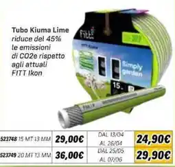 Orizzonte Tubo Kiuma Lime offerta