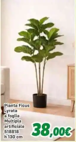 Orizzonte Pianta Ficus Lyrata a foglia Multipla artificiale offerta