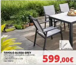 Brico Io Tavolo alissa grey offerta