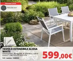 Brico Io Tavolo estensibile alissa white offerta