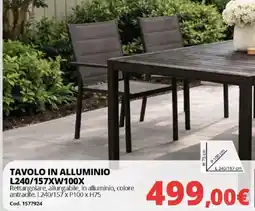 Brico Io Tavolo in alluminio L240/157XW100X offerta