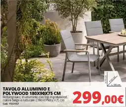 Brico Io Tavolo alluminio e polywood offerta