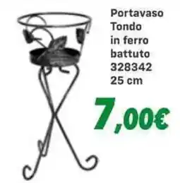 Orizzonte Portavaso Tondo in ferro battuto offerta