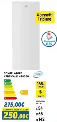 Orizzonte CONGELATORE VERTICALE 429050 DAYA offerta