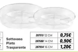 Orizzonte Sottovaso Plato Trasparente offerta