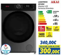 Orizzonte Lavatrice AKAI offerta