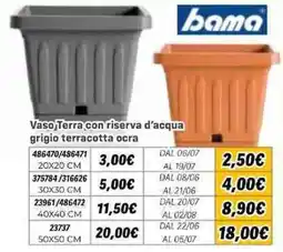 Orizzonte Vaso Terra con riserva d'acqua grigio terracotta ocra offerta
