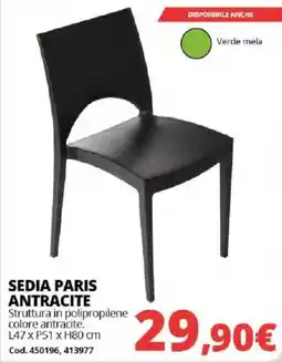 Brico Io Sedia Paris Antracite offerta