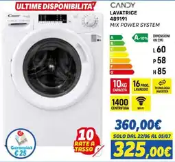 Orizzonte CANDY LAVATRICE 489191 offerta