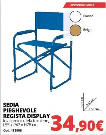 Sedia Pieghevole Regista Display
