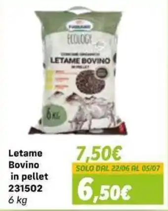 Letame Bovino in pellet