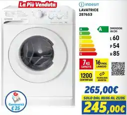 Orizzonte Indesit lavatrice 287653 offerta