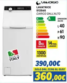 Orizzonte SANGIORGIO LAVATRICE 512565 offerta