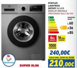 Orizzonte Staylux lavatrice 287007 silver offerta