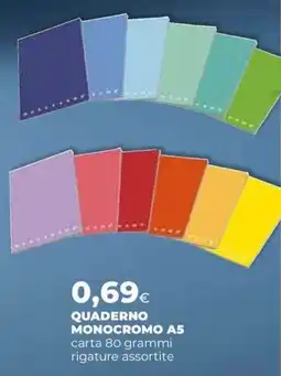 Extracoop Quaderno monocromo A5 offerta