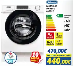 Orizzonte Lavatrice Incasso DeLonghi offerta