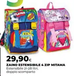 Extracoop ZAINO ESTENSIBILE 4 ZIP MITAMA offerta