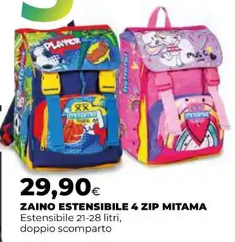 ZAINO ESTENSIBILE 4 ZIP MITAMA