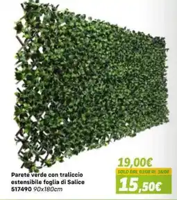 Orizzonte Parete verde con traliccio estensibile foglia di Salice offerta