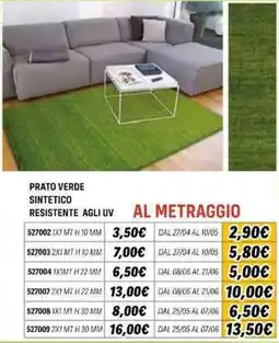 Orizzonte PRATO VERDE SINTETICO RESISTENTE AGLI UV offerta