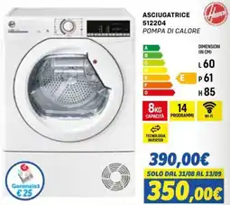 Orizzonte Hoover asciugatrice 512204 offerta