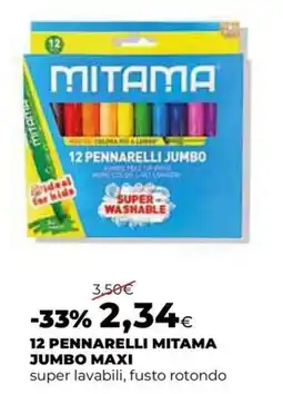 Extracoop 12 Pennarelli Mitama Jumbo Maxi offerta