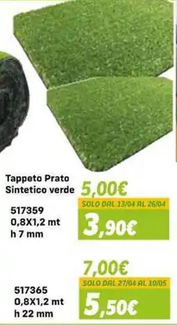 Orizzonte Tappeto Prato Sintetico verde offerta