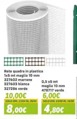 Orizzonte Rete quadra in plastica offerta