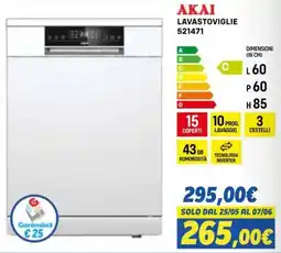 Orizzonte AKAI LAVASTOVIGLIE 521471 offerta