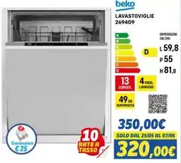 Orizzonte Lavastoviglie Beko 269409 offerta