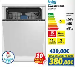 Orizzonte Lavastoviglie Beko 269413 offerta