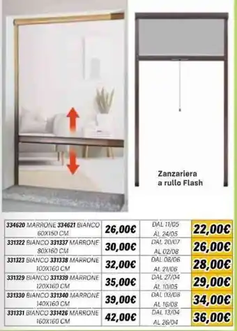 Zanzariera a rullo Flash