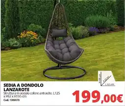 Brico Io SEDIA A DONDOLO LANZAROTE offerta