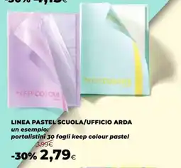 Extracoop portalistini 30 fogli keep colour pastel offerta