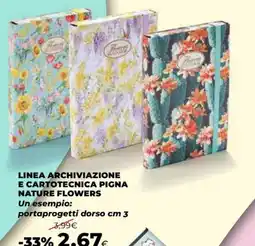 Extracoop LINEA ARCHIVIAZIONE E CARTOTECNICA PIGNA NATURE FLOWERS offerta