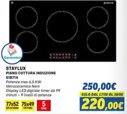 Orizzonte STAYLUX PIANO COTTURA INDUZIONE offerta