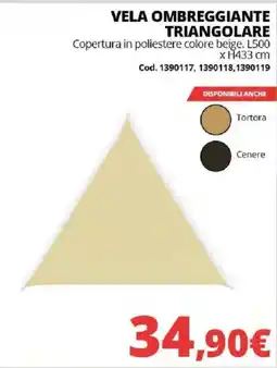Brico Io VELA OMBREGGIANTE TRIANGOLARE offerta